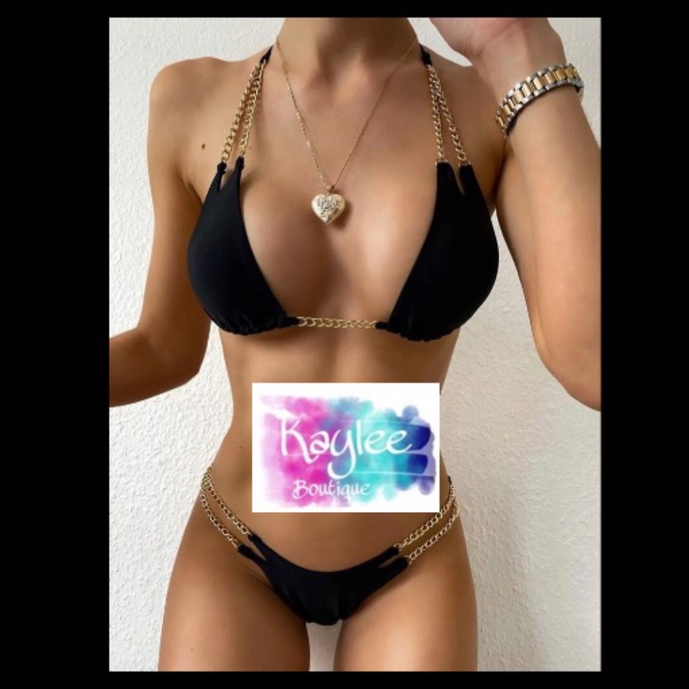 Kaylee Boutique Chain Bikini Black